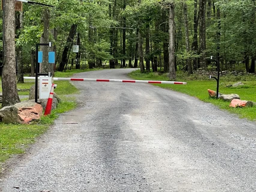 Gated entrance to Big Bear Campers Property